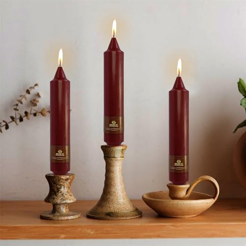 Taper Candles Red Candlesticks,7Inches Short Tapered Candle Unscented Candle Sticks Dripless Candles for Dinner Decor Housewarming Gift Idea,4pcs (18D4PC-RED) - Image 5