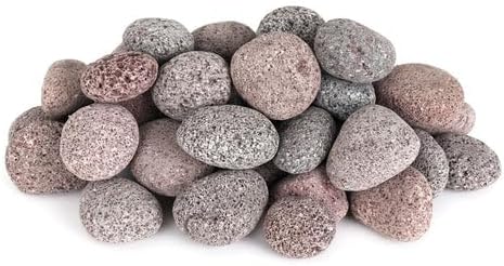 Lava Rock - 50-Pound Tumbled Lava Stones - 2"" Red Lava Pebbles - Volcanic Rock - Landscaping Rocks, 1 to 2 Inch (MD)