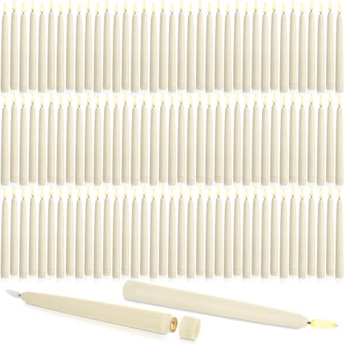 Baquler 175 Pcs Flameless Taper Candles LED Taper Candles Flickering Bulk by Baquler