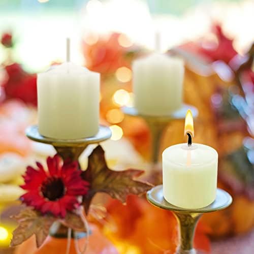 12 Hours 2.0 Inch Ivory Votive Candles, 24 Packs Small Unscented Wax Candles for Weddings Party Spa Emergency Home (2 Inch, 24 Packs, Ivory) - Image 2