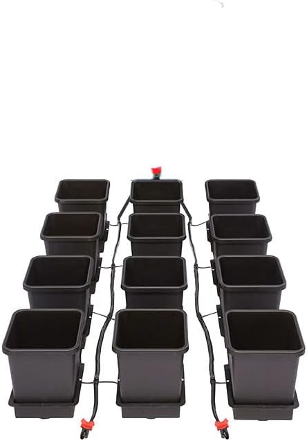 AutoPot 12 Pot System (3.9 Gallon Plastic Pots) (*Includes AIRBASES & AIRDOMES) Self-Watering, Gravity-Fed Hydroponic System (12Pot - 3.9 Gallon - No Tank)