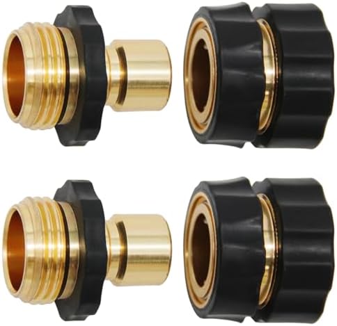 Lifynste 3/4 Inch Garden Hose Quick Connector Fittings, Easy Connector Fitting, Male and Female Set, (2) by Lifynste