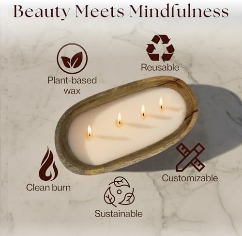 LILY LADUE 1LB Cherry Scented Pearled Candle Sand Kit - Decorative Refillable Sand Candle Kit with 24 Wicks and Wooden Holder, Red Wax Beads, Powder Wax Pearls to Make Your Own Home Decor, Gift Set - Image 4