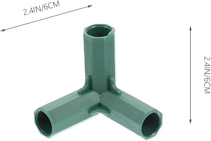 Yardwe 20Pcs 16mm Greenhouse Frame Connector, 5 Types Stable Gardening Pipe Fitting for Plant Support, Tomato Trellis Brackets, Joint for Stakes & Tubes