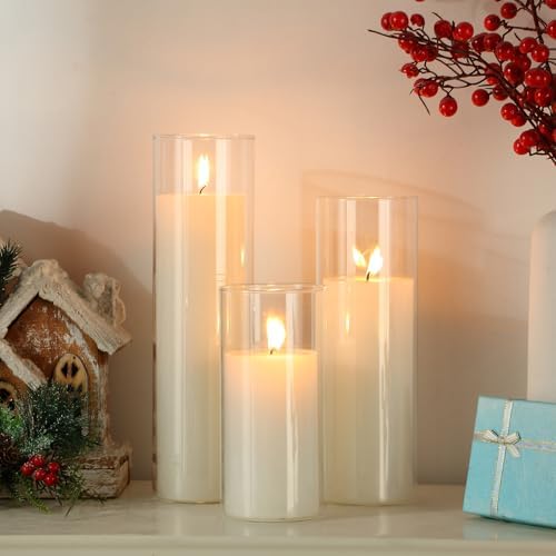 Shihanee 3 Pillar Candle and Holder, L, White - Image 4