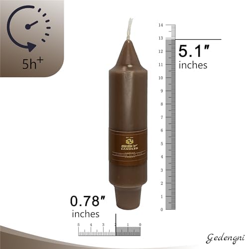 Taper Candle Brown Candlesticks,4pcs Short Candle Stick 5 inch Tapered Candles Small Twisty Candlesticks for Home Décor Weddings Women Gifts (7D4PC-COFFEEGRA) - Image 6