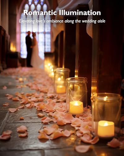 Homemory 24-Pack Flameless Tea Lights Candles Battery Operated, 200+ Hours - Image 4