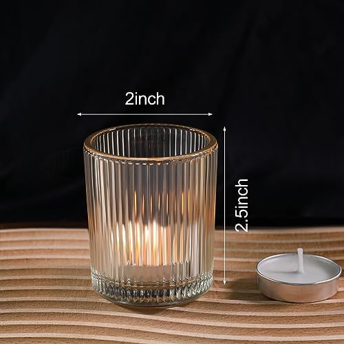 24 Pack Votive Candle Holders, Clear Tea Lights Candle Holder for Wedding - Image 3