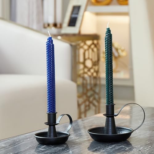 Black Iron Pillar Candlestick Holders, with Handle, Taper Candle Holder for Candlesticks, for Fireplace Party, Dining, Home, Wedding Decor,Fits 3/4 inch Thick Candle&Led Candles（Set of 6 Pcs） - Image 4