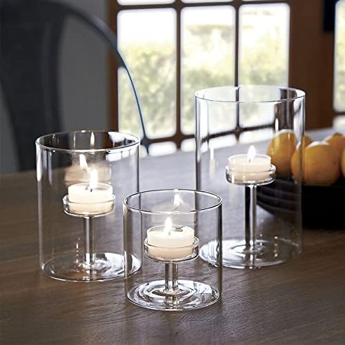 Bigsee Hurricane Glass Cylinder Candle Holder for Table Centerpices, 3pcs - Image 4