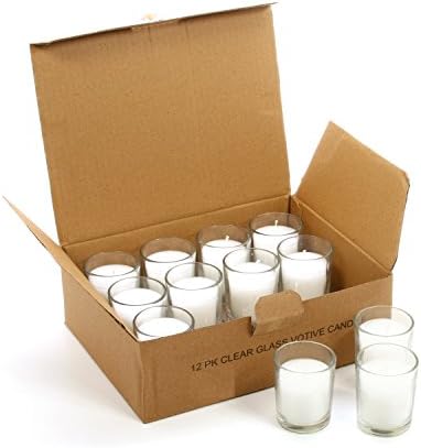 Hosley Set of 12 White Unscented Votive Candles in Clear Glass Holders - Hand Poured Soy Wax, 10-12 Hour Burn Time for Weddings & Home Decor - Image 5