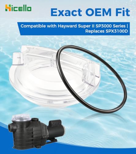 SPX3100D Strainer Cover Compatible with Hayward Super II SP3000 | Transparent Threaded Polycarbonate Pump Lid Replacement for SP3007 SP3010 SP3015 SP3020 SP3025 SP3030