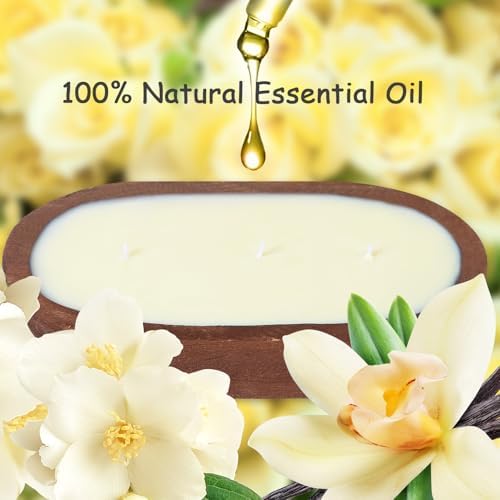 Citronella Candles, SEVEYEE Scented Candle 5wicks 16oz, Large Wooden Bowl Candles for Outdoor Indoor Patio Garden Camping, 12inch - Image 7