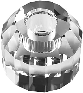 kitCom Crystal Candle Holders Set of 2, 2.36" Crystal Candlestick Holders, Crystal Taper Candle Holders for Table Wedding Housewarming Gifts Deco - Image 3