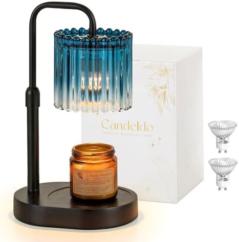 Candeldo Candle Warmer Lamp with Timer: Navy Blue Wax Melt Warmer by CANDELDO