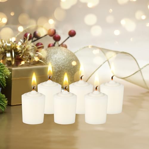 Mega Candles 12 pcs Unscented Off White Votive Candles, Hand Poured Wax Candle 15 Hour 1.5 Inch x 2.25 Inch, Home Décor, Wedding Receptions, Centerpieces, Occasions, Events, Festivities, Meditations - Image 4