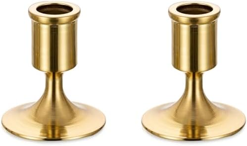 Sziqiqi Gold Candlestick Candle Holders Set of 2 by SZIQIQI