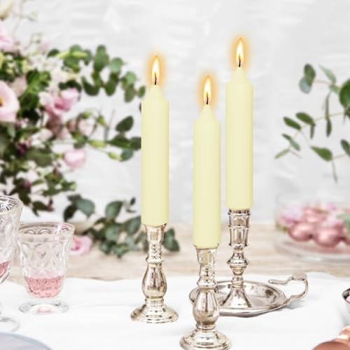 Ivory Taper Candle Candle Sticks, 7 Inch Mini Pillar Candles, 4PCS Handmade Unscenteds Candlesticks for Festive, Party, Spell, Wedding, Home Decor - Image 5