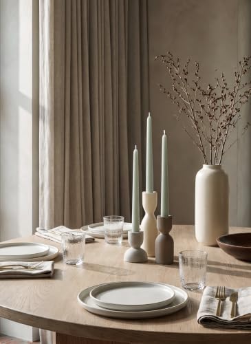 10" Classic Taper Candles, Light Sage Green, 4-Pack, 7-8 Hours Long Burning, Unscented Tall Candlesticks - Image 4