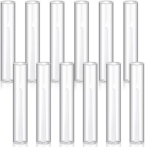 Treela 6 Pcs 2.5" W x 14" H Hurricane Candle Holder Sleeve by Treela
