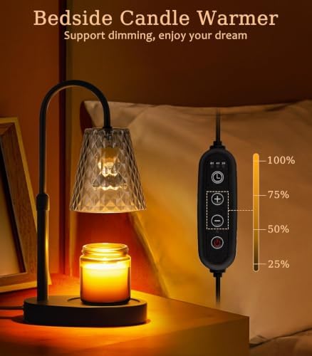 Candle Warmer Lamp with Timer - Electric Candles Wax Warmers Glass Lamps - Image 3