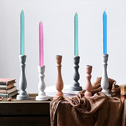 Set of 14 Colorful Beeswax Taper Candles, 9 Inch Tapered Candles Ideal as Dinner Candles - Smokeless and Unscented Taper Candles LoWedding,Dinner, Home Décor - Image 4