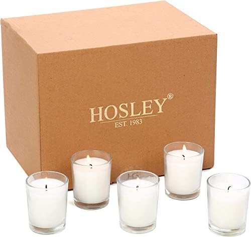 Hosley Unscented Votive Candles, Clean-Burning with 10-12 Hour Burn time Ideal for Weddings, Parties, Aromatherapy, (Ivory, 480) by HOSLEY
