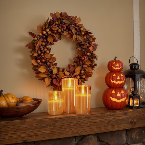 Amagic Gold Glass Flameless LED Candles Battery Operated with Remote Timer - Image 2