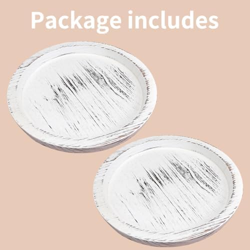 2 Pcs Decorative Serving Tray, Wooden Coffee Table Trays Decor - Image 6