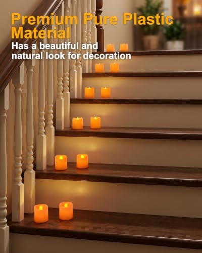 5plots 12Pack Orange Flameless Votive Candles, Fake Electric Candles - Image 7