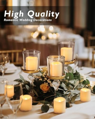 Homemory 12 Pack Ivory Flameless Flickering LED Votive Tealights Candles - Image 5