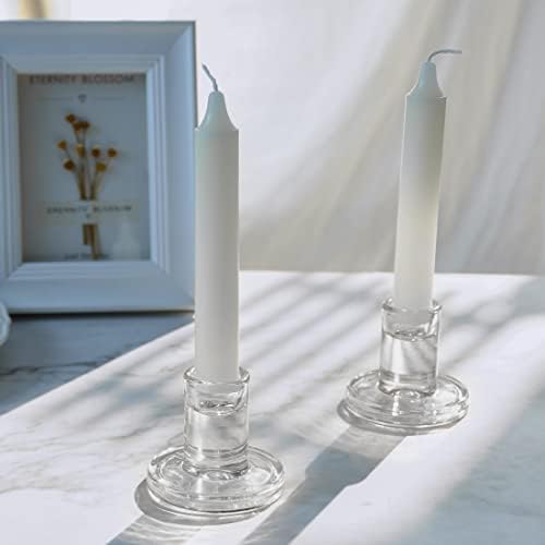 4PCS Clear Glass Taper Candle Holders, Crystal Candlesticks, Dining Decor - Image 6