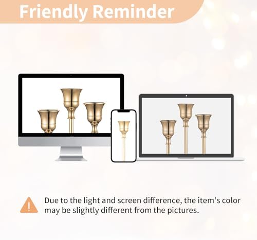 NUPTIO Gold Candlestick Holders Bulk: Solid Aluminum - Set of 30 - Image 6