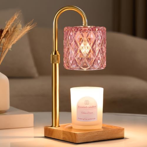 Pink Candle Warmer Lamp with Timer - Wax Melt Warmer for Jar Candles by Hong-in