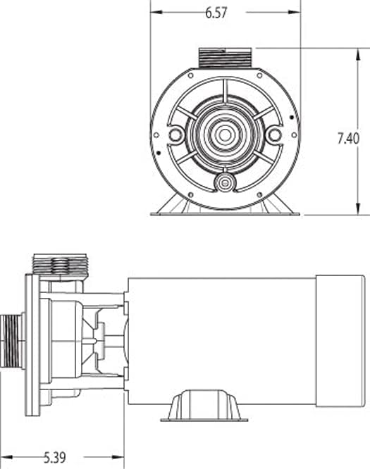 Waterway Plastics 3420820-15 48-Frame Spa Pump