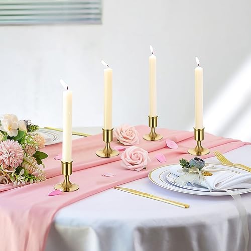 Sziqiqi Gold Candlestick Candle Holders Set of 12, for Wedding Table - Image 3