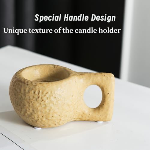 Candle Holder Ceramic Candlestick Holder, Candlelight Stand for Spell Candles, Taper Candles, and Incense, Halloween Christmas Dining Room Home Decoration Display - Image 2