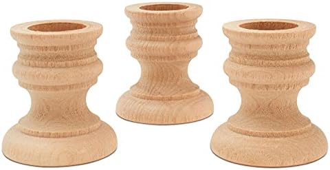 Unfinished Wood Country Candle Cups, 1-7/8 inch with 7/8 inch Taper Candle Hole, Pack of 25, by Woodpeckers - Image 3