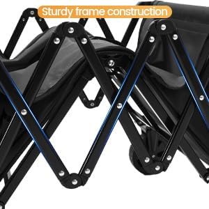 Wagon Cart Shopping Cart Large Capacity Collapsible Wagon with Wheels On Beach Garden Outdoor Utility Carts for Grocery All Terrain Portable Wagons Carts for Groceries Sand Camping Sports Black