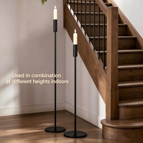 1Pc Tall Adjustable Black Floor Candle Holder with Ground Stake,51 Inches - Image 5
