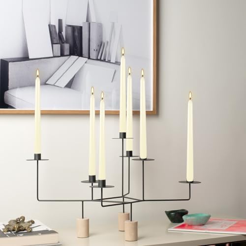 YOROXRG 36 Pack Ivory White Taper Candles, 7-8 Hours Burn Time, Unscented, Smokeless and Dripless, 0.8 x 10 Inch Dinner Candle Set for Household, Wedding, Party and Home Décor Candlesticks - Image 5