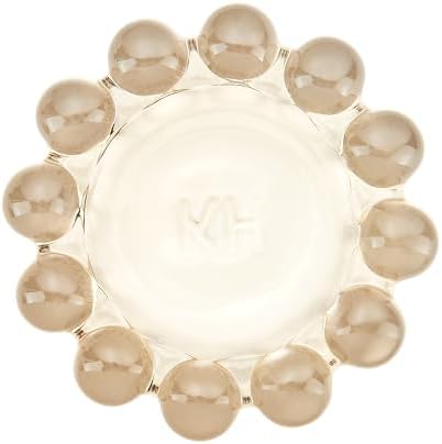 khtumeware Chic Smoky Bubble Glass Candle Dish – Modern Clear Glass Candle Holder for Tealights & Diffusers, Decorative Tray for Home & Tabletop Decor（2 Pack） - Image 3