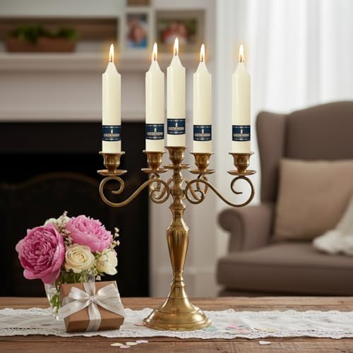 Ivory Taper Candle Dripless Candlesticks - Gedengni 4pcs Unscented Candles Long Candle Sticks 7inches Tapered Candles for Home Party Wedding Restaurant Holiday Decor,18D-Ivory - Image 3