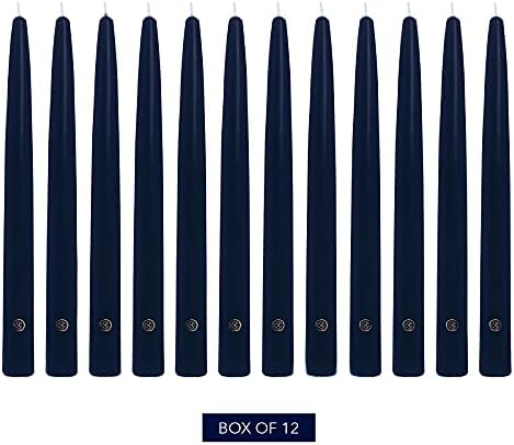 Colonial Candle Unscented Taper Candle, Handipt Collection, Indigo, 10 In, Pack of 12 - Up to 8 Hours Burn - Image 2
