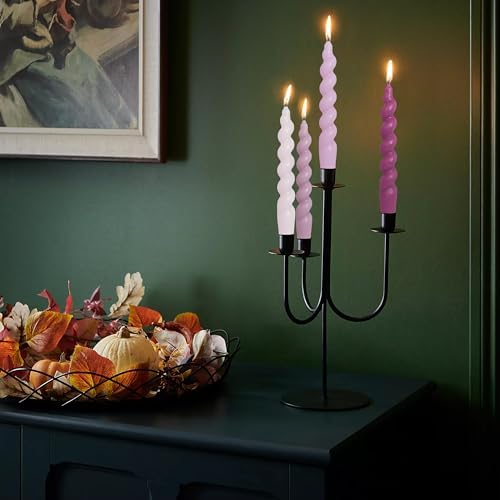 4 Gradient Purple 7.5 Inch Twisted Candles - Image 5