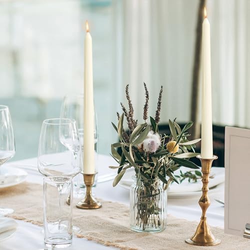OSHINE 10 Inch Ivory Taper Candles - 36 Pack Long Taper Candle Dripless Unscented Smokeless & Emergency 7-8 Hours Long Burning Tall Candlesticks Ideal for Valentine, Weddings, Dinner Party - Image 6