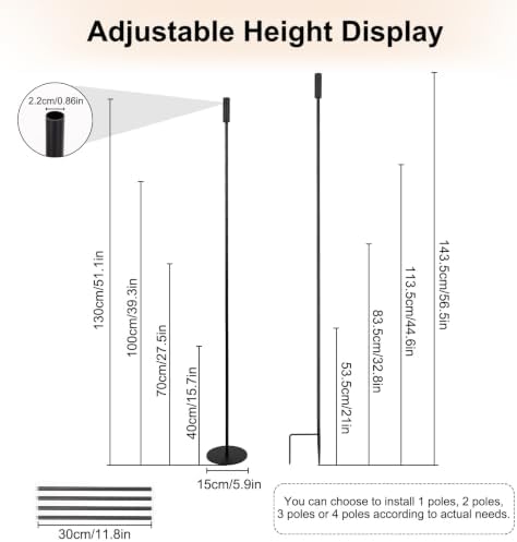 10 Pcs Adjustable Outdoor Versatile Metal Tall Candle Holders,Black - Image 4
