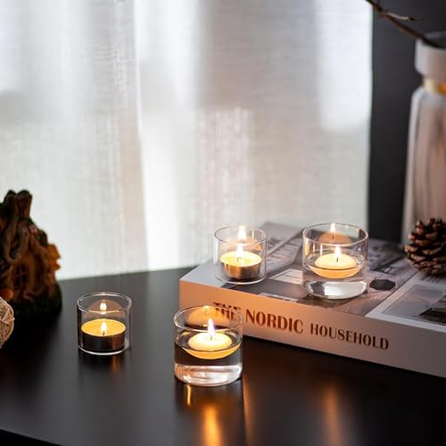 Romadedi Clear Glass Votive Tealight Candle Holders, 48 Packs - Image 5