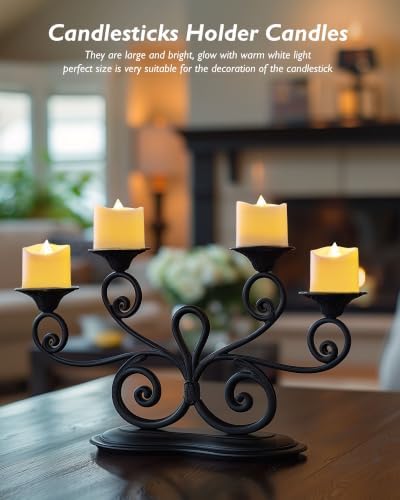 Homemory Ivory Flameless LED Votive Tealight Candles & Timer Remote, 12Pack - Image 5