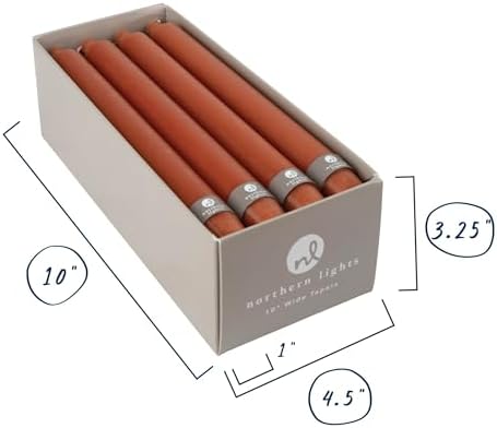 Northern Lights Candles - 10" 12pk Tapers - Terra Cotta - 76591 - Image 2